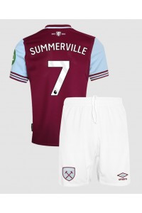 West Ham United Crysencio Summerville #7 Babytruitje Thuis tenue Kind 2024-25 Korte Mouw (+ Korte broeken)